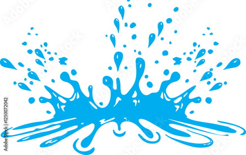 Splashes water drawing 