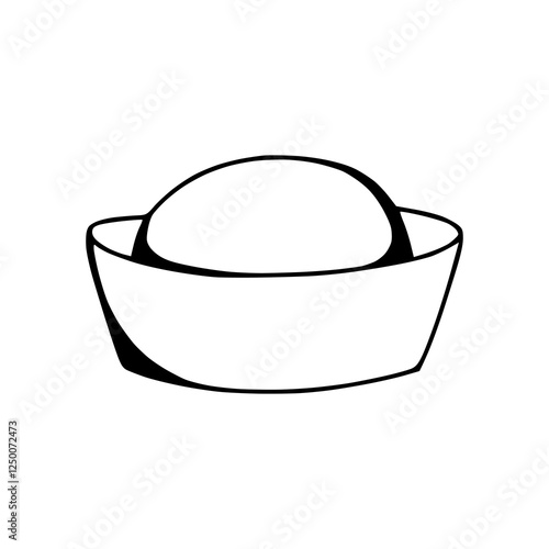 boatman hat outline vector