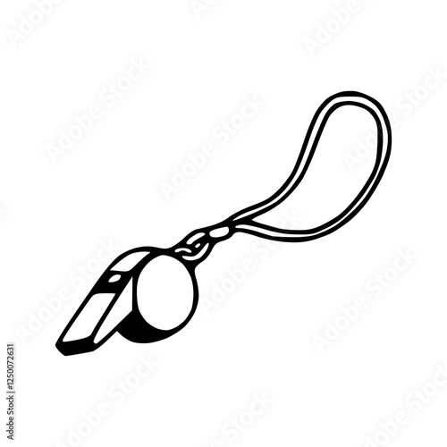 referee whistle icon vector