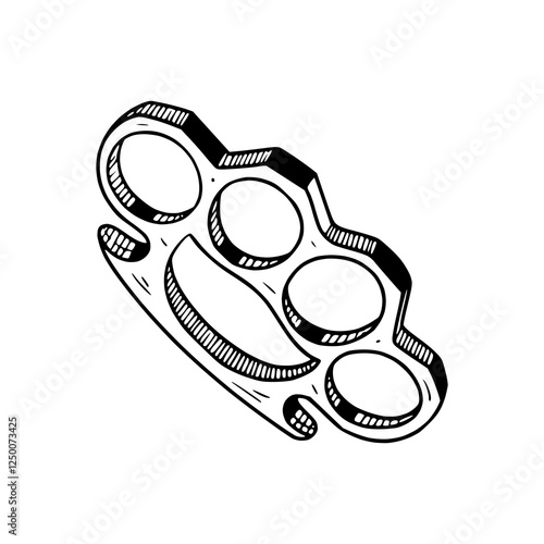 a black and white drawing vector illustration of a knuckle