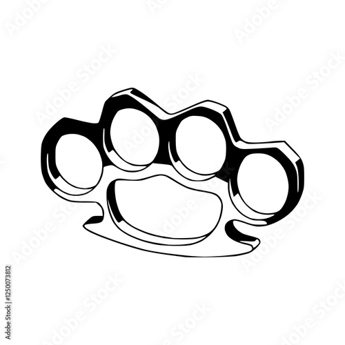 a black and white drawing vector illustration of a knuckle