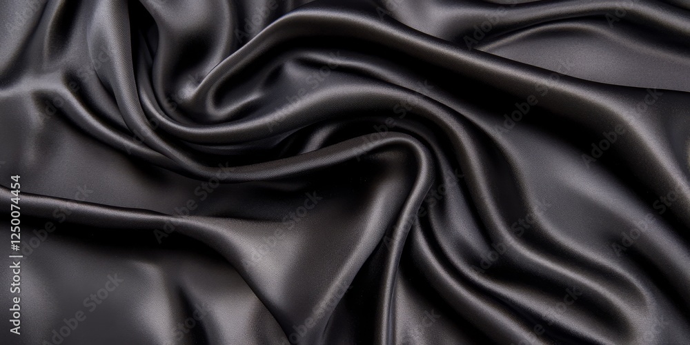 Obraz premium Dark Draped Silk Fabric Texture
