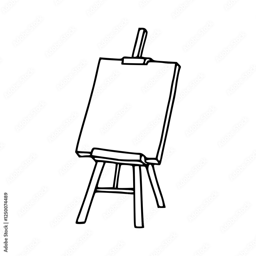 art easel with blank canvas icon art easel with blank canvas icon