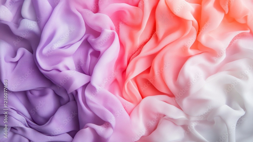 Obraz premium Elegant and Colorful Fabric Texture with Smooth Draping and Gradient Shades