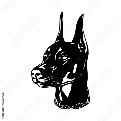elegant doberman pincher vector design
