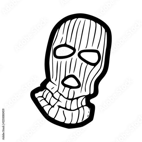 full face ski mask icon vector