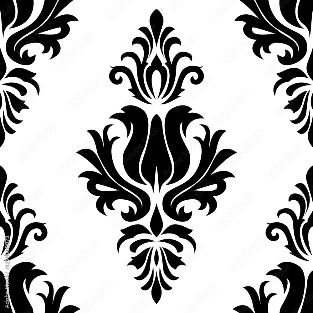A black and white floral patterned wallpaper A black and white floral patterned wallpaper