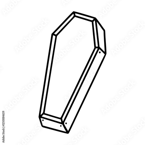 vector illustration of a coffin icon