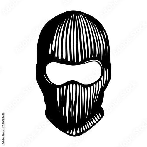 full face ski mask icon vector