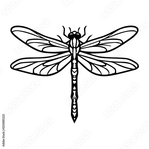 dragonfly vector illustration for coloring pages