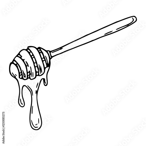 honey dipper icon vector