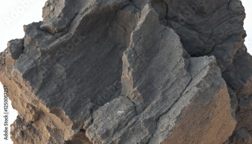 Close-up View of a Jagged Rock with Distinctive Rough Textures