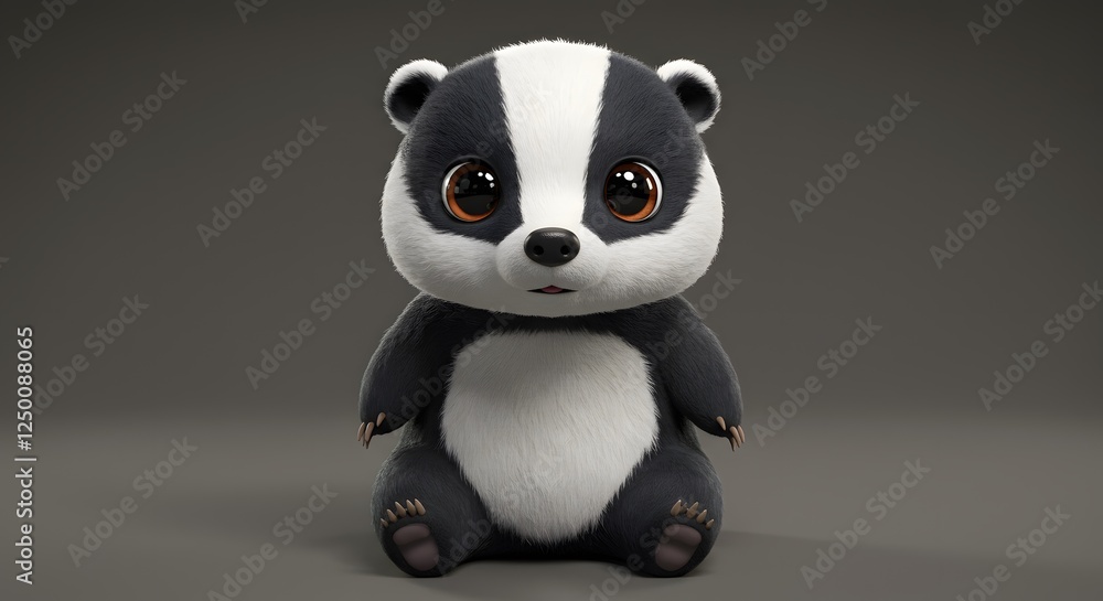 Adorable 3D Render of a Baby Badger Adorable 3D Render of a Baby Badger
