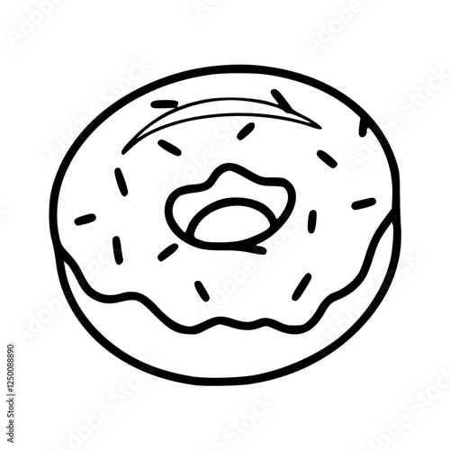 vector illustration of a donut icon