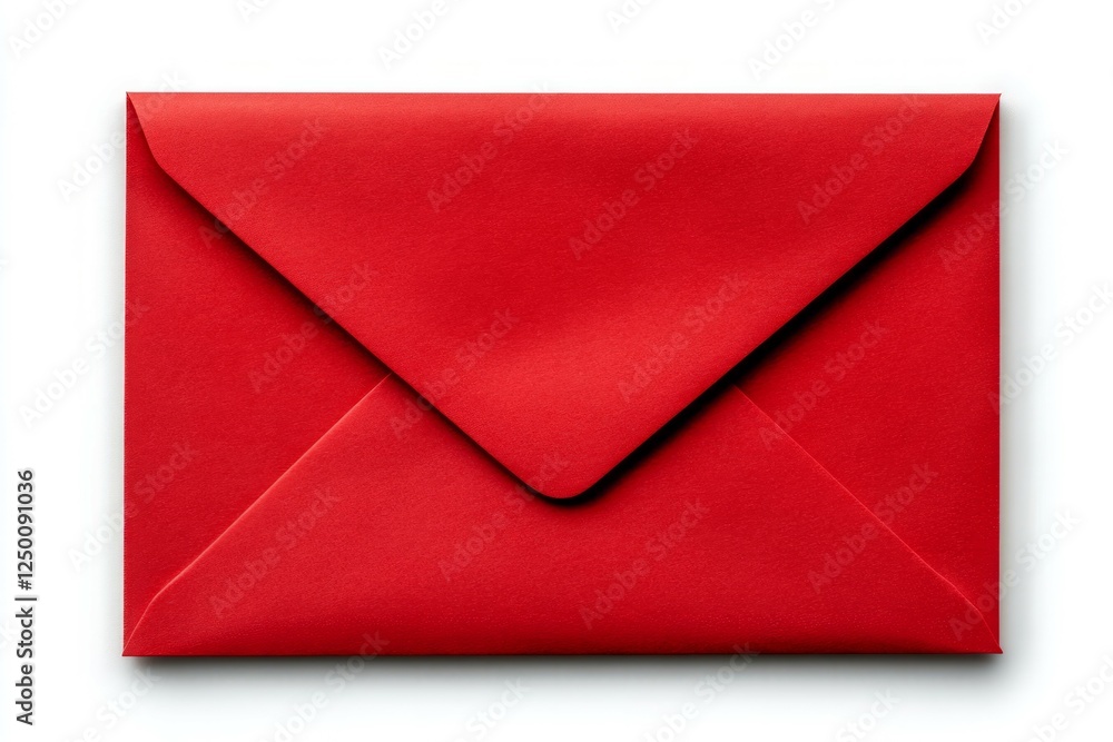 Red envelope on white background. AI image Red envelope on white background. AI image