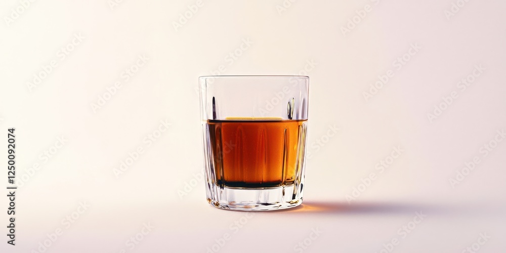 Glass of liquor is sitting on a table Glass of liquor is sitting on a table