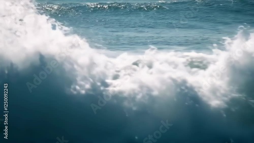 波の風景。映像素材。