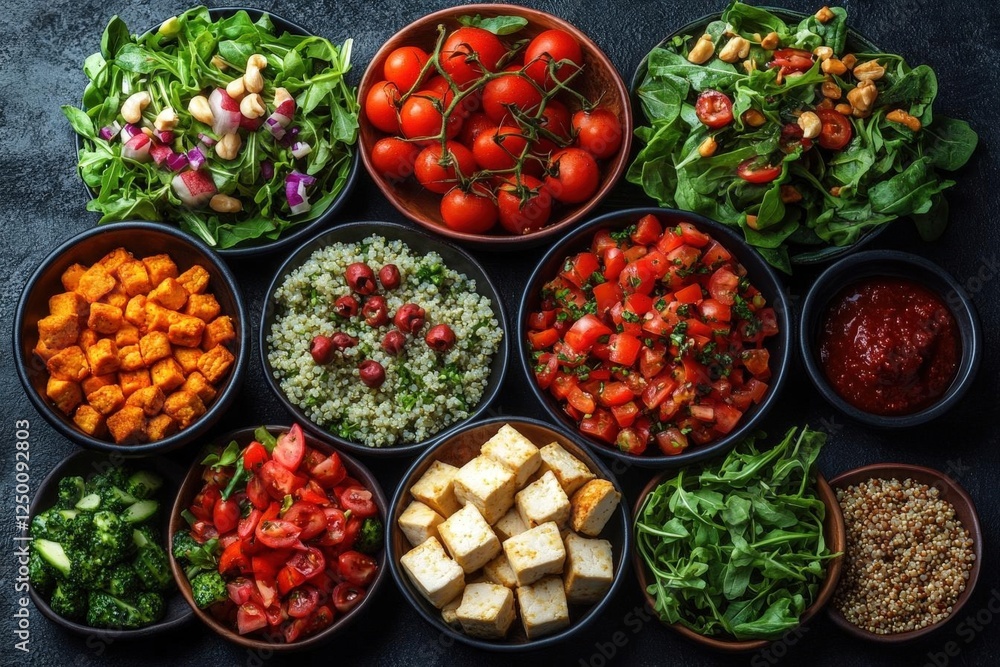 Colorful Variety Of Healthy Salad Ingredients Colorful Variety Of Healthy Salad Ingredients