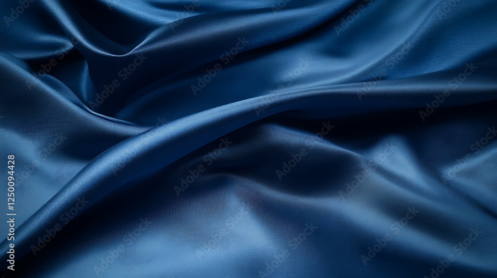 Blue silk fabric folds, drape, texture background Blue silk fabric folds, drape, texture background