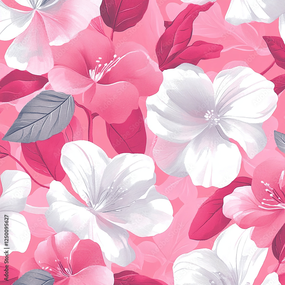 seamless pattern with pink flowers seamless pattern with pink flowers