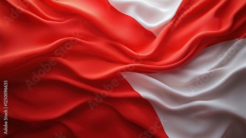 a close up of a red and white flag with a red and white stripe for independece day background photo