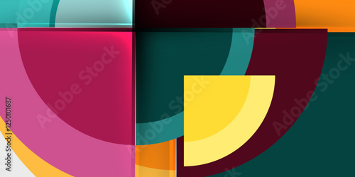 Target circle geometric abstract shapes. Vector Illustration For Wallpaper, Banner, Background, Card, Book Illustration, landing page