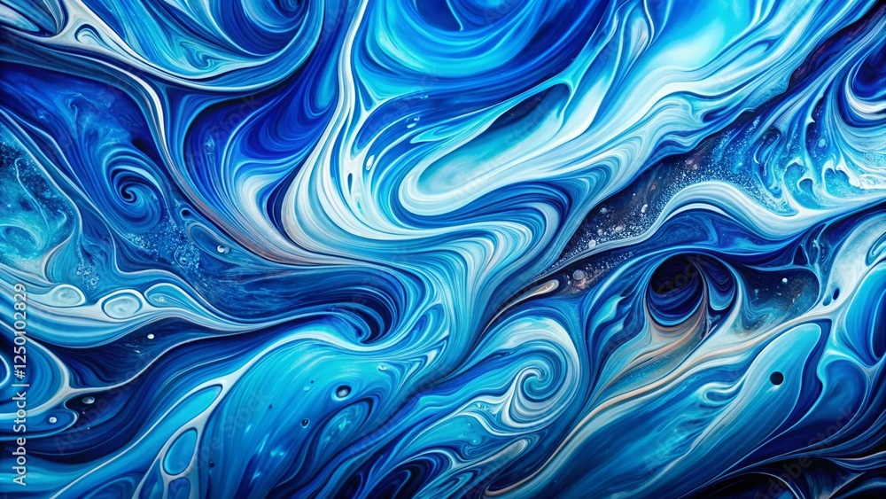 Abstract Blue Acrylic Fluid Art: Geometric Background for Poster & Banner Design Abstract Blue Acrylic Fluid Art: Geometric Background for Poster & Banner Design