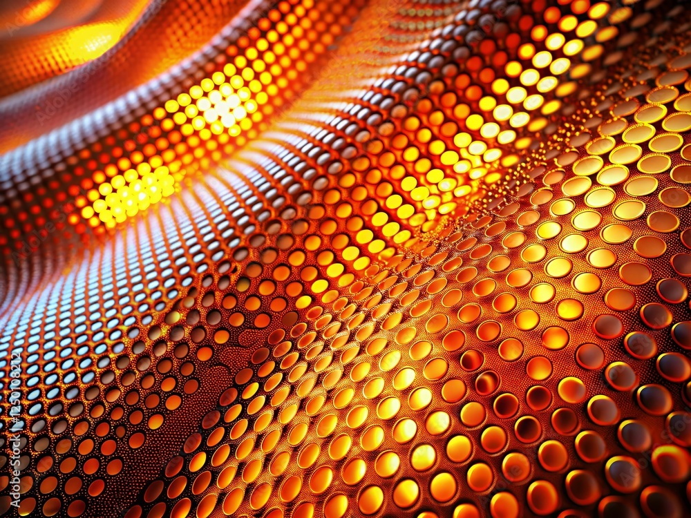 Naklejka premium Abstract Orange Dot Gradient Texture: Tech Fashion Background