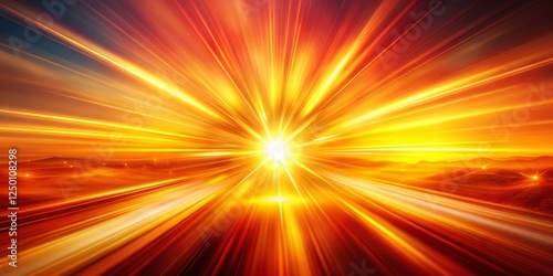 Abstract Orange Red Yellow Sunburst Background - Long Exposure Light Flare