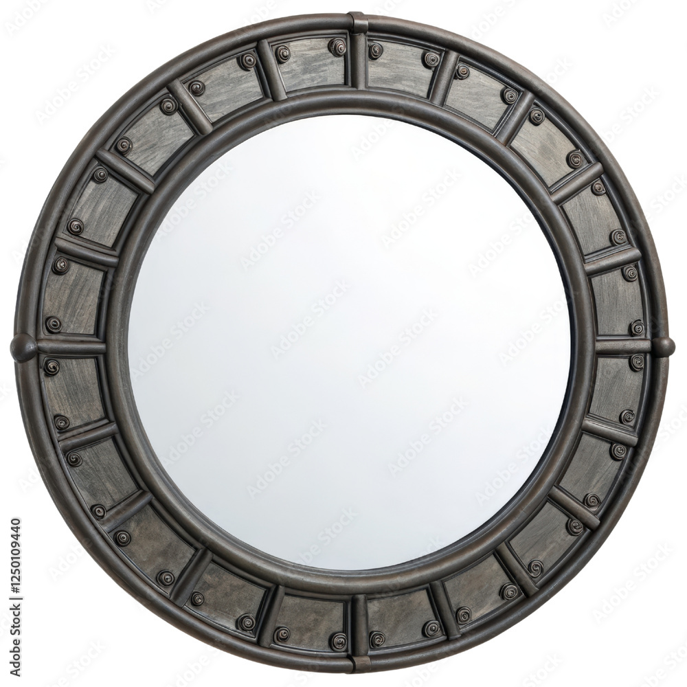 Obraz premium Round mirror isolated with transparent background