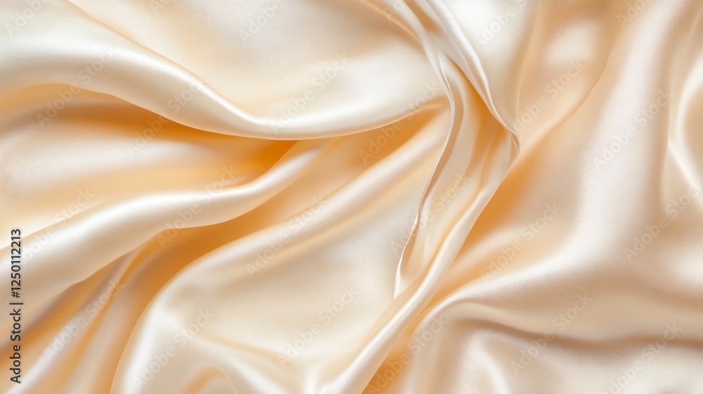 Fototapeta premium Luxurious Cream Satin Fabric Textured Background for Fashion and Textile Design : Generative AI