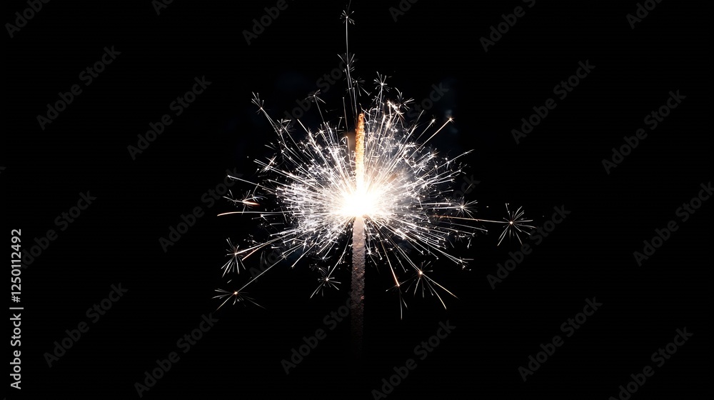 Sparkler Fireworks with Beautiful Sparkling Light Display in Night Sky : Generative AI Sparkler Fireworks with Beautiful Sparkling Light Display in Night Sky : Generative AI