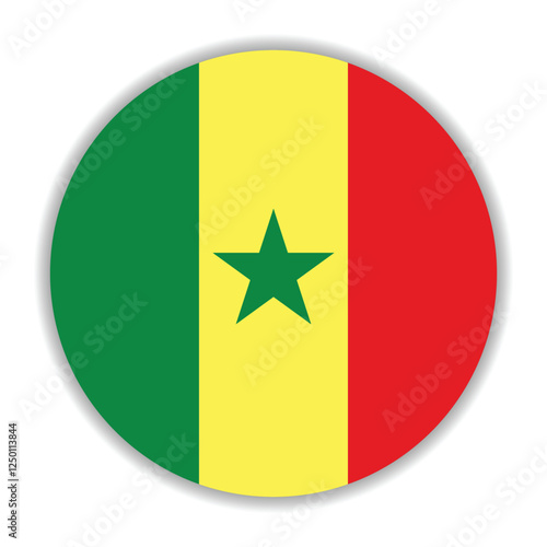 Senegal flag. Senegal circle flag logo icon computer vector illustration design Free Download Senegal flag. Senegal circle flag logo icon computer vector illustration design - GFXLoad
