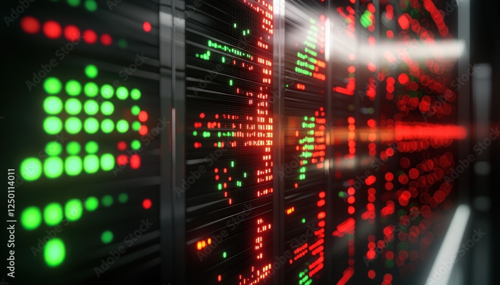 Modern trading graph featuring glowing red and green data points,. Modern trading graph featuring glowing red and green data points,.