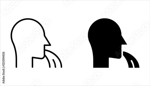 Vomit icon set. Indigestion feel sick and Vomiting on white background