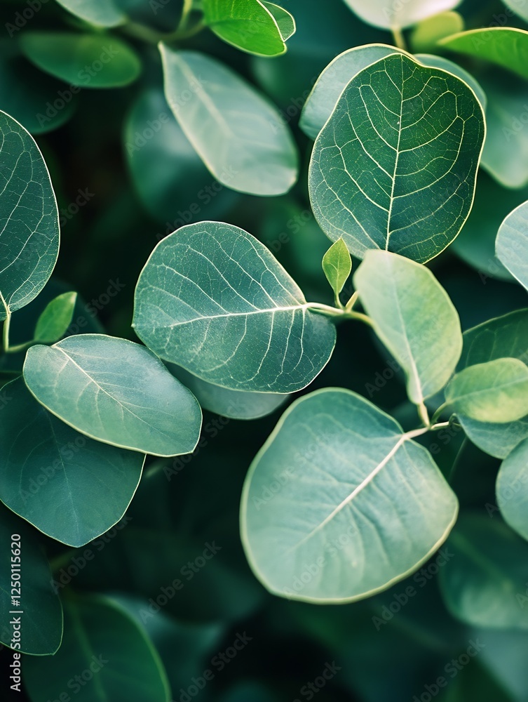 Obraz premium Close Up of Fresh Green Leaves in Vibrant Natural Environment : Generative AI