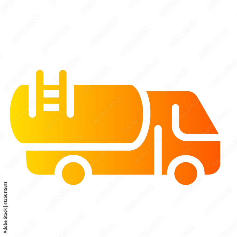 Naklejka premium oil tanker Gradient icon