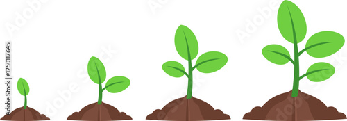 Growing Plants Illustration