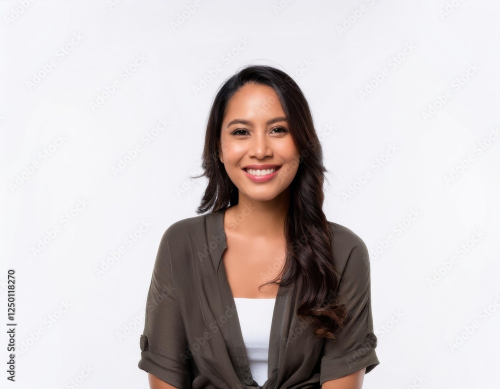 head shoot happy asian woman isolated on white head shoot happy asian woman isolated on white