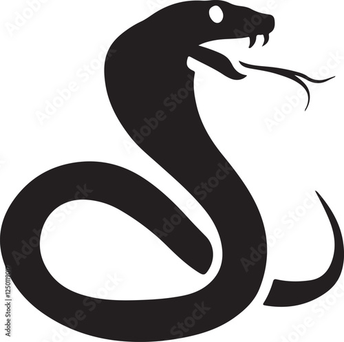 Snake Silhouette Vector Illustration
