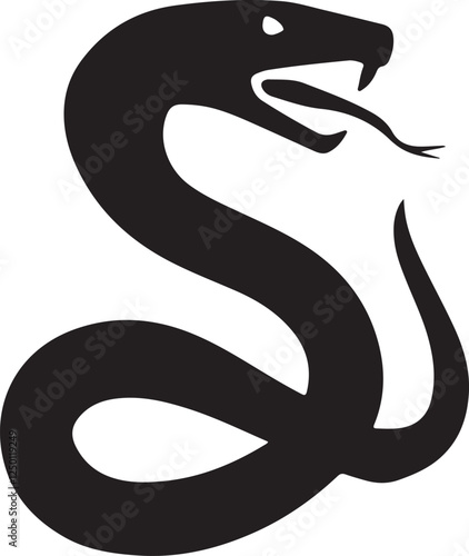Snake Silhouette Vector Illustration
