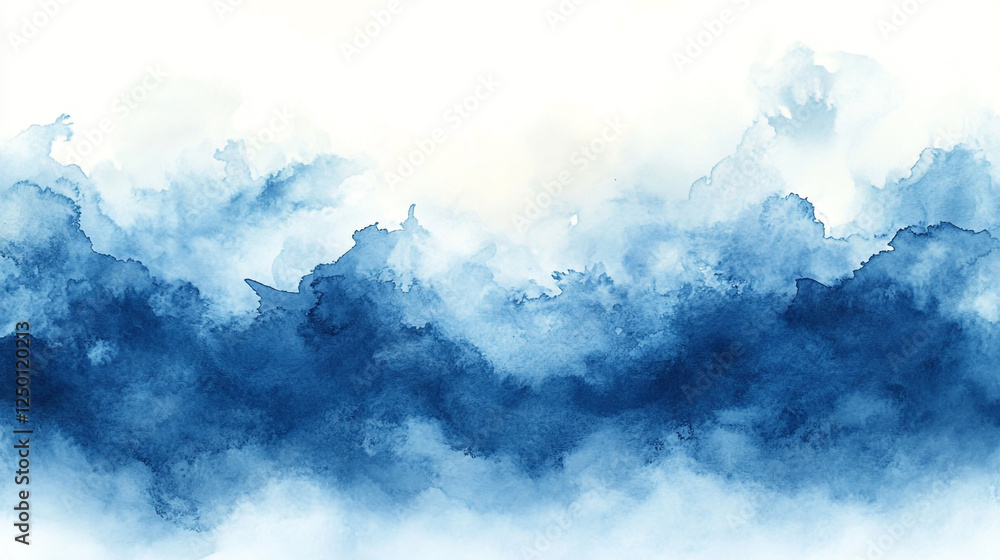 Abstract Blue Watercolor Wash Background Texture Design Elegant Subtle Sky Clouds art ink image Abstract Blue Watercolor Wash Background Texture Design Elegant Subtle Sky Clouds art ink image