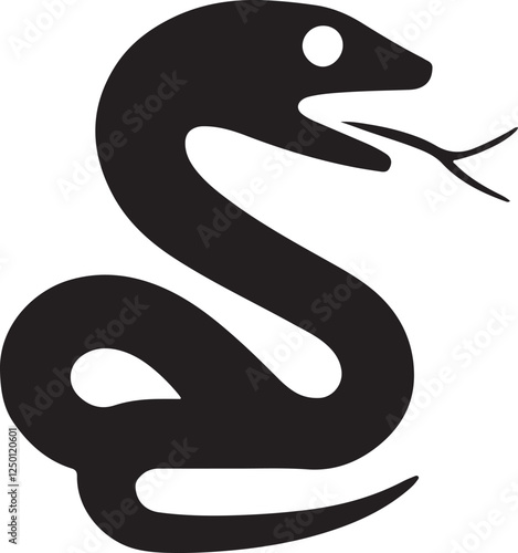 Snake Silhouette Vector Illustration
