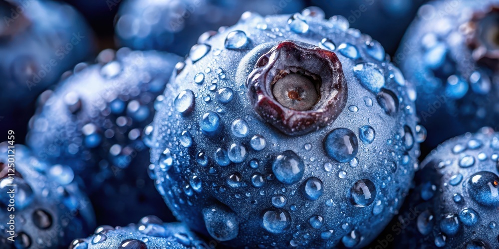 Detailed image of a single ripe blueberry with its texture and juice droplets , closeup, food, closeup, food, purple, macro Detailed image of a single ripe blueberry with its texture and juice droplets , closeup, food, closeup, food, purple, macro
