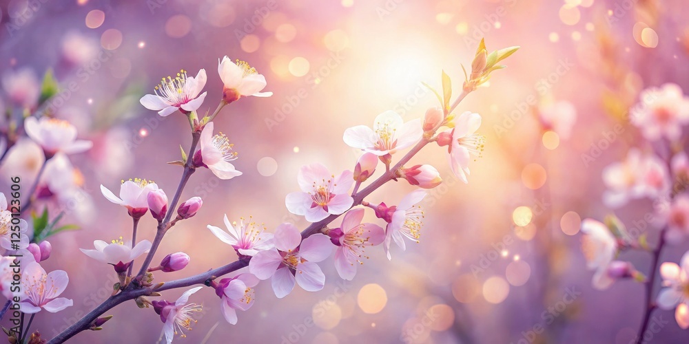 Surreal spring: AI-generated peach and lilac flowers, a hazy, abstract bloom. Surreal spring: AI-generated peach and lilac flowers, a hazy, abstract bloom.