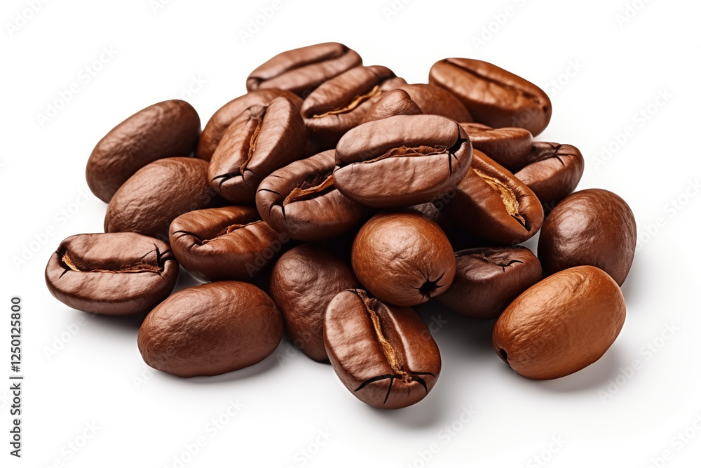 coffee beans isolated on white background. coffee beans isolated on white background.