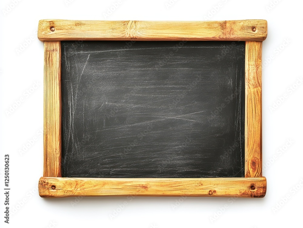 Rustic Wooden Framed Blackboard, Blank Chalkboard, Empty Message Board. Rustic Wooden Framed Blackboard, Blank Chalkboard, Empty Message Board.