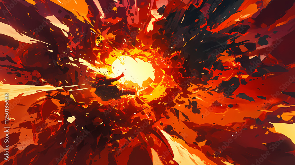 Explosion effect with anime style Explosion effect with anime style