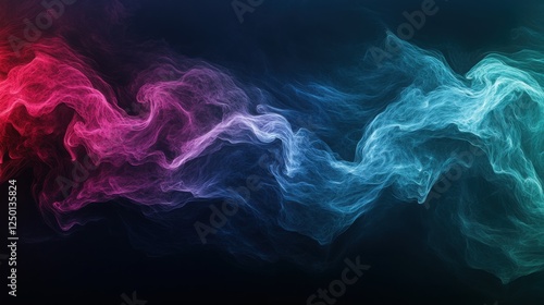 Modern Abstract Gradient Backgrounds with Soft Waves on Dark Contrast, Blender Cycles Style, Undulating Lines in Crimson, Violet, Persian Blue, and Teal Tones