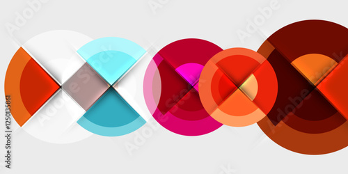 Target circle geometric abstract shapes. Vector Illustration For Wallpaper, Banner, Background, Card, Book Illustration, landing page